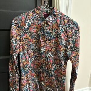 J. Crew x Liberty Floral Button Down Blouse Rare